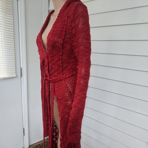 Red Maxi Cardigan S Long Dance in Paris - Picture 2 of 10